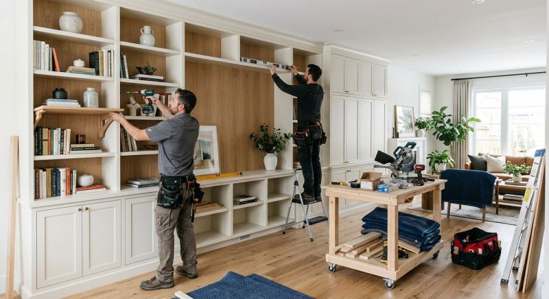 Built In Bookshelves Installation in Winston Salem, NC