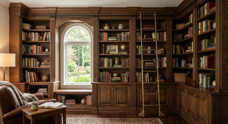 Built In Bookcase Installation in Raleigh, NC