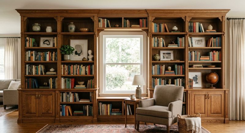 Built In Bookcase Installation in Annapolis, MD