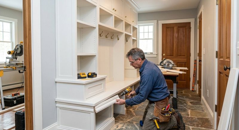 Mudroom Shelving Installation in Frederick, MD